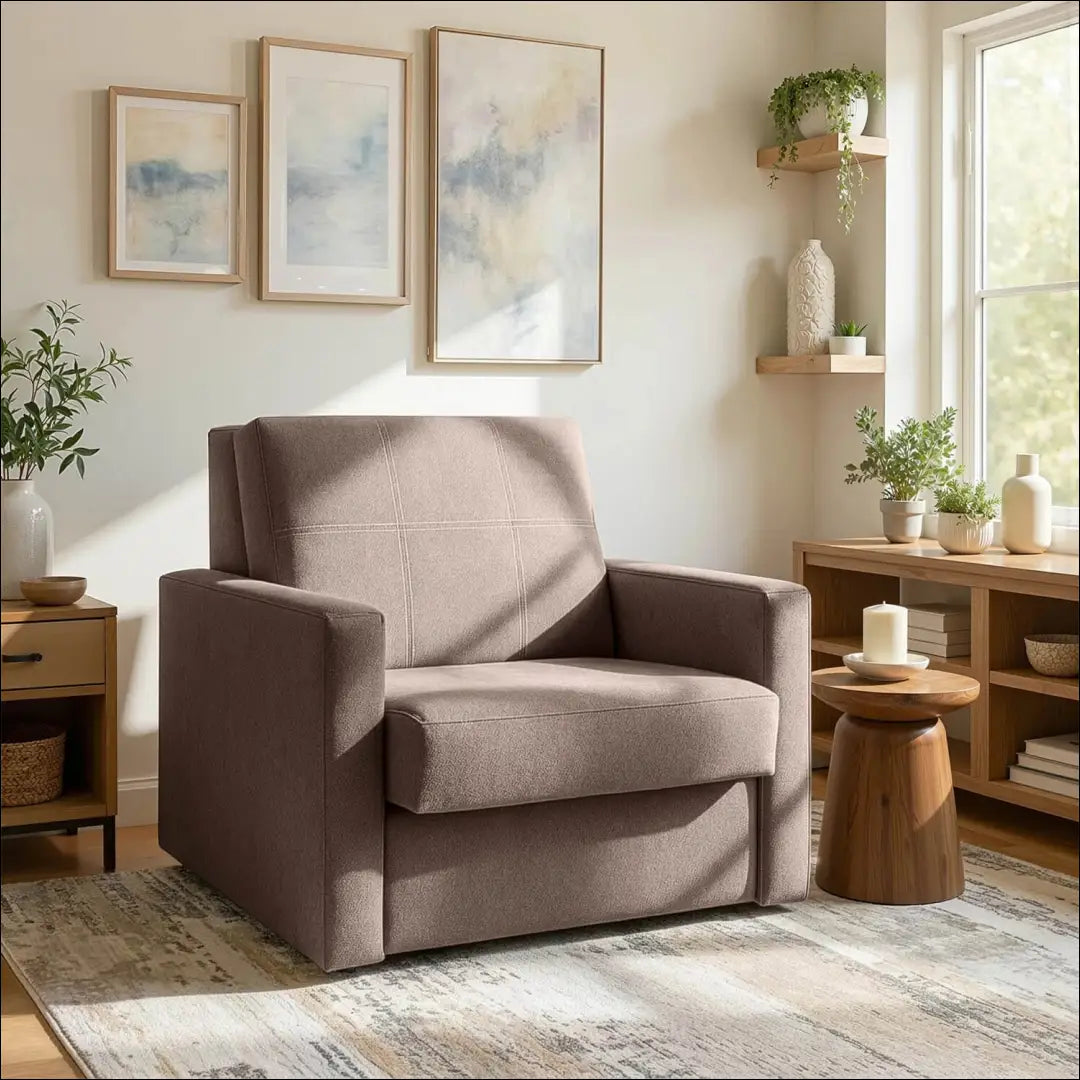 2 miegamų fotelių rinkinys su audiniu smėlio spalvos TE663 - €1,367 Save 15% __label:Pristatymas 5-14 d.d., elite,