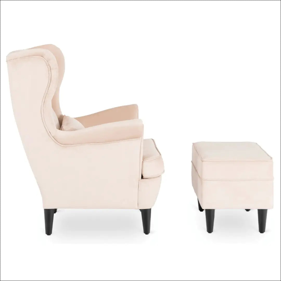 2 poilsio krėslas su pakoja smėlio spalvos aksomas TE2067 - €284 Save 15% __label:Pristatymas 5-14 d.d., Newelite