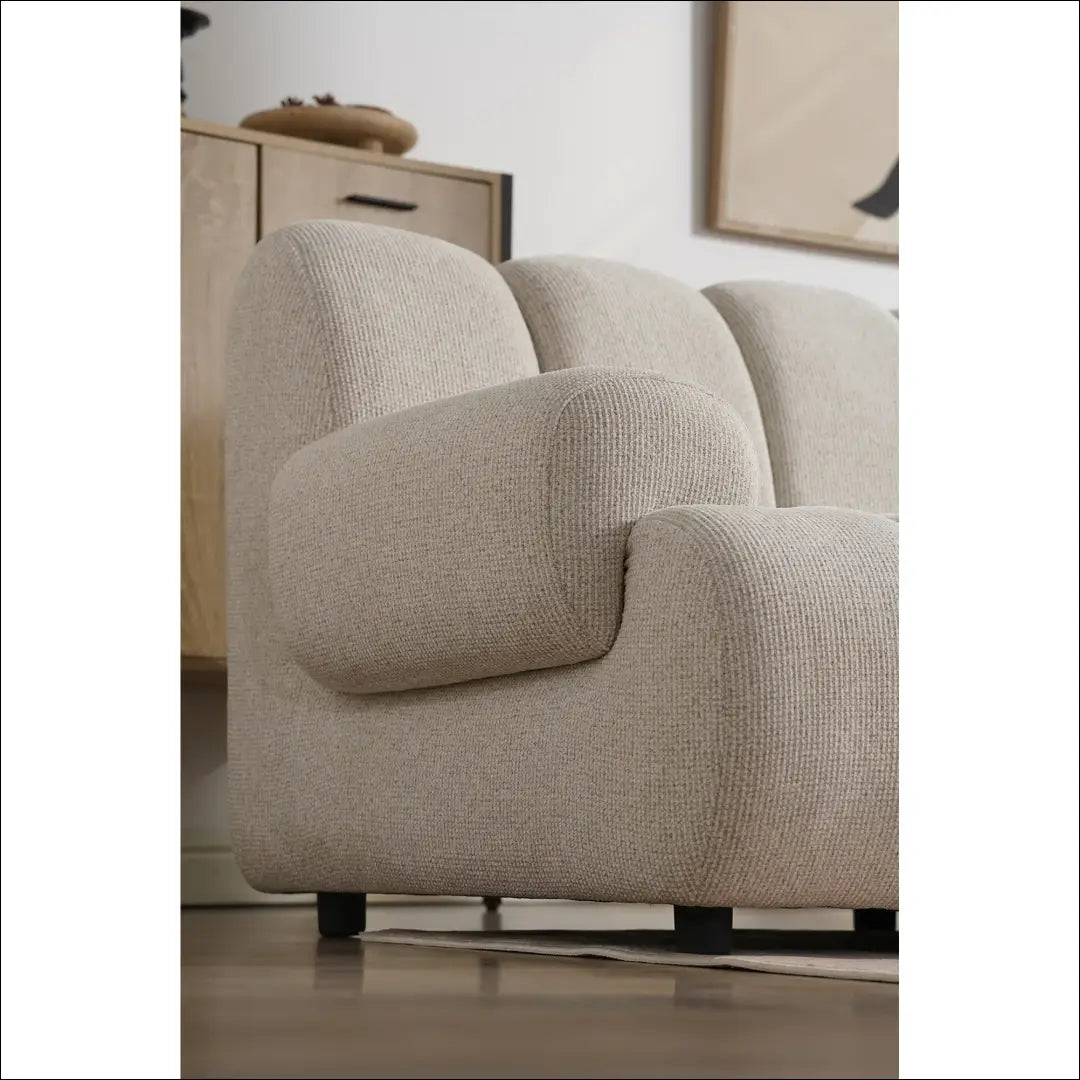 3,5 vietos modulinė sofa su pufu smėlio spalvos atsukta į dešinę RD237 - €1,912 Save 15% __label:Pristatymas 5-14 d.d.,