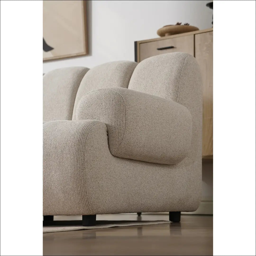 3,5 vietos modulinė sofa su pufu smėlio spalvos kairėn RD238 - €1,912 Save 15% __label:Pristatymas 5-14 d.d., Modular