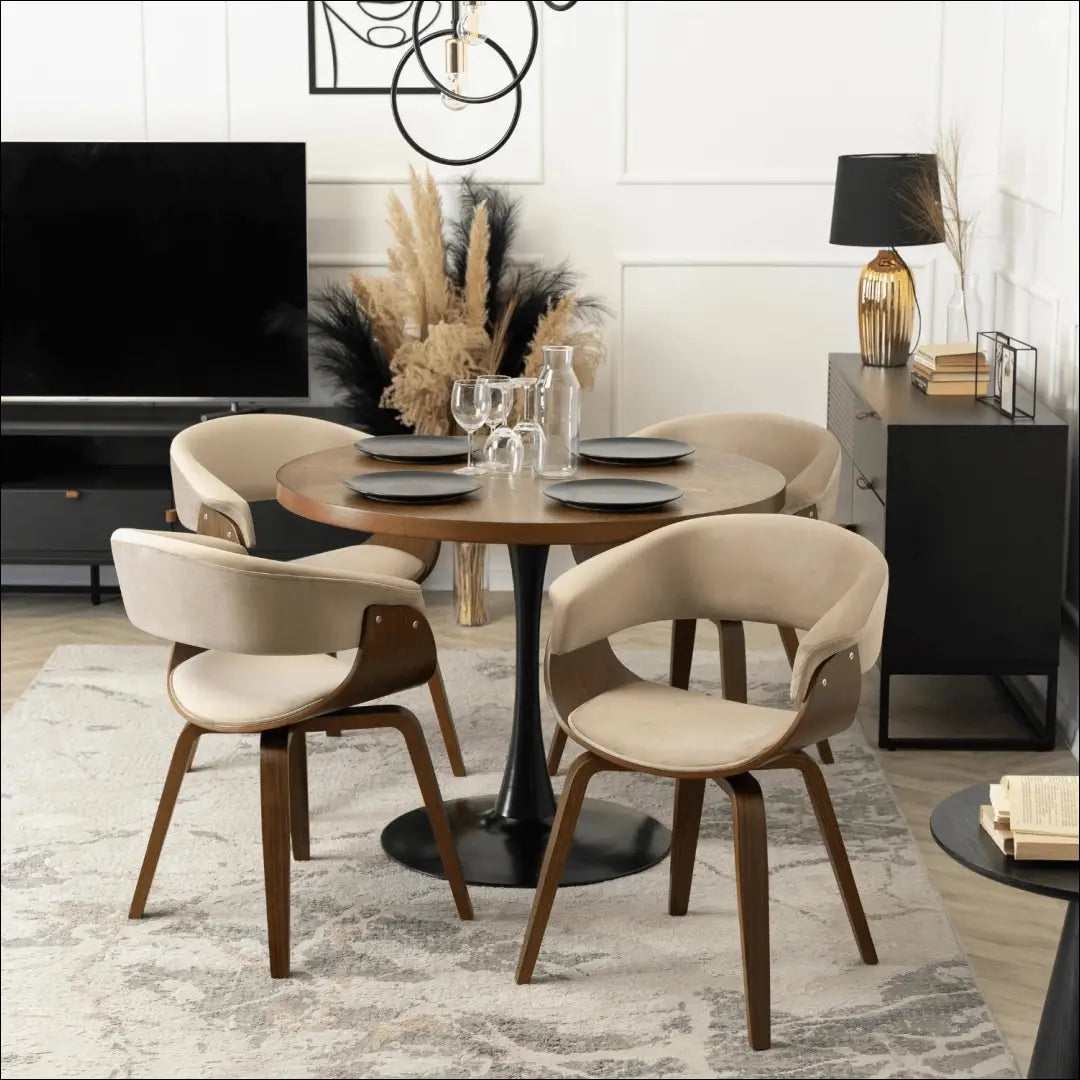 Aksominė kėdė smėlio/riešutmedžio spalvos TE1474 - €134.82 Save 15% __label:Pristatymas 5-14 d.d., Newelite Naujausi