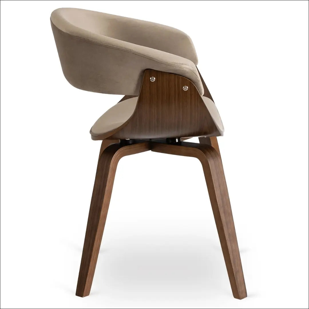 Aksominė kėdė smėlio/riešutmedžio spalvos TE1474 - €134.82 Save 15% __label:Pristatymas 5-14 d.d., Newelite Naujausi