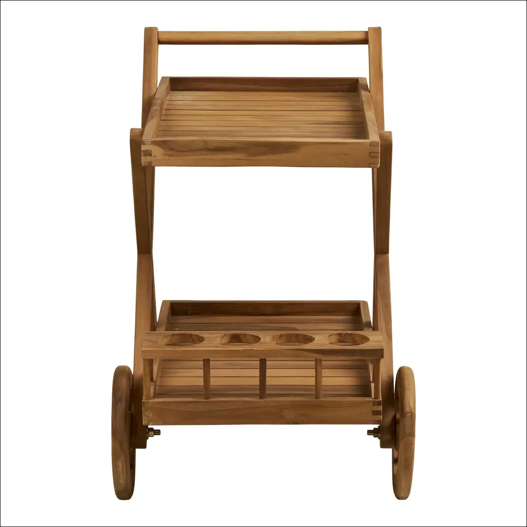 Arbatos vežimėlis tikmedžio natūralios spalvos 86x50x81 cm RD541 - €228 Save 15% __label:Pristatymas 5-14 d.d.,
