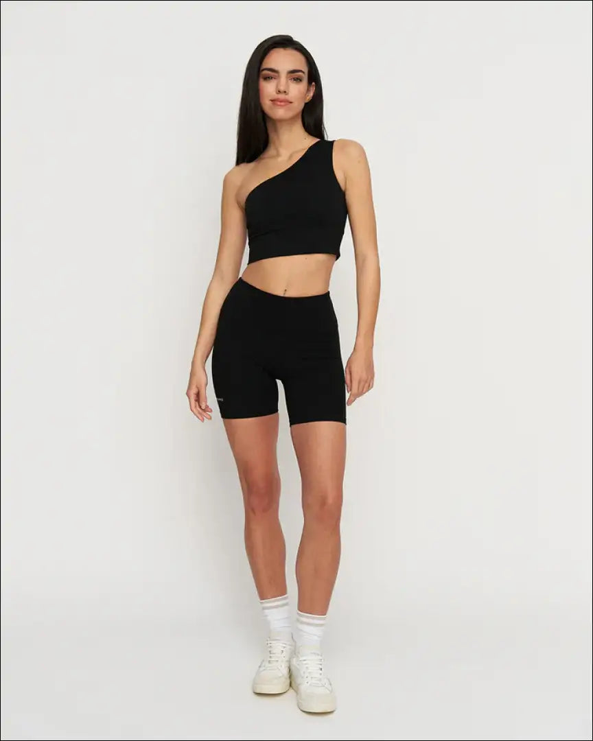 Asimetriška sportinė liemenėlė “Kuuno” DI7686 - __label:Pristatymas 1-2 d.d., color-juoda, drabuziai,