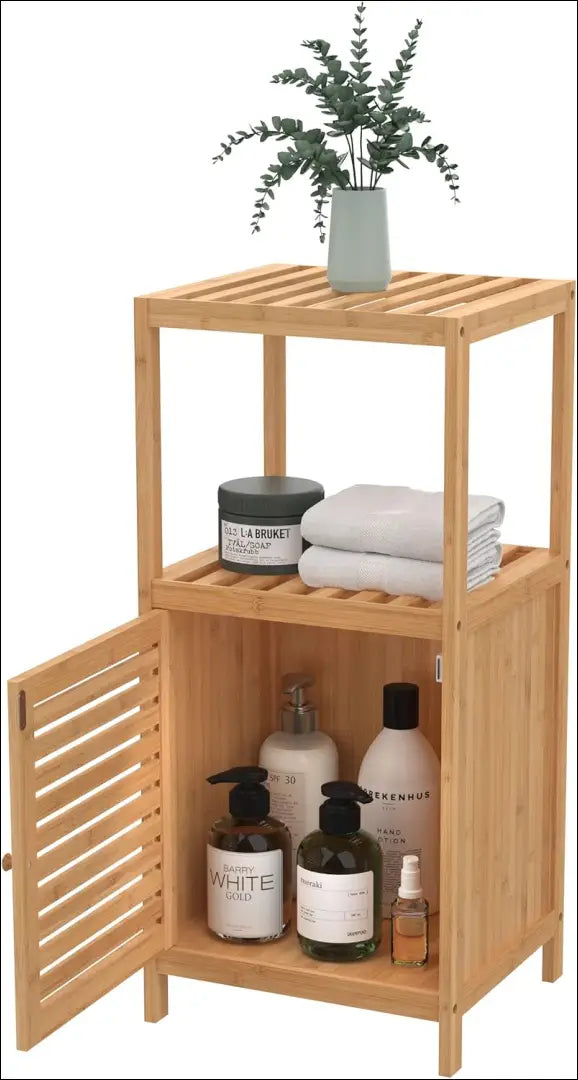 Bambukinė spintelė KI1459 - €42 Save 50% 25-50, __label:Pristatymas 1-2 d.d., color-ruda, material-bambukas,