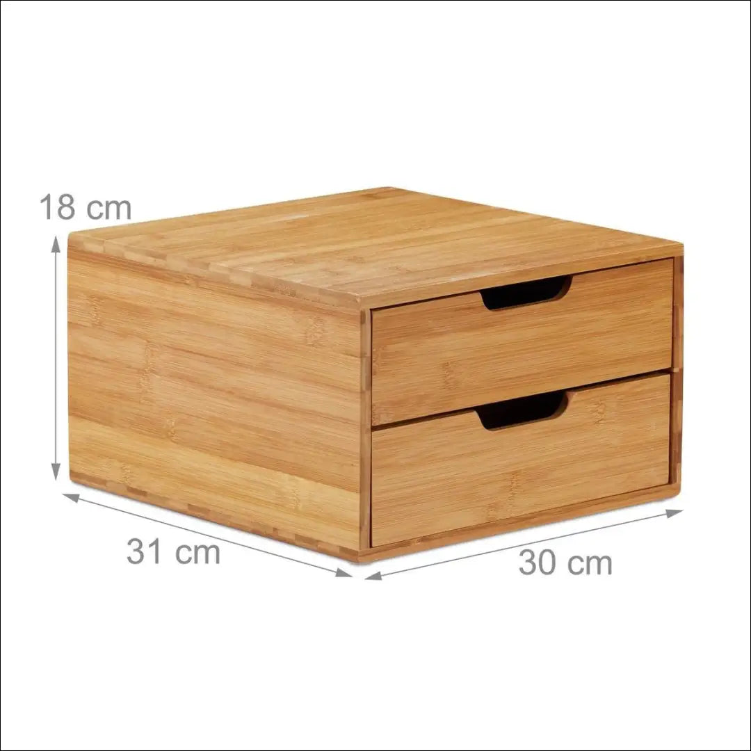 Bambukinė stalo dėžutė su stalčiais DA0179 - €30 Save 50% 25-50, __label:Pristatymas 1-2 d.d., biuro-reikmenys,