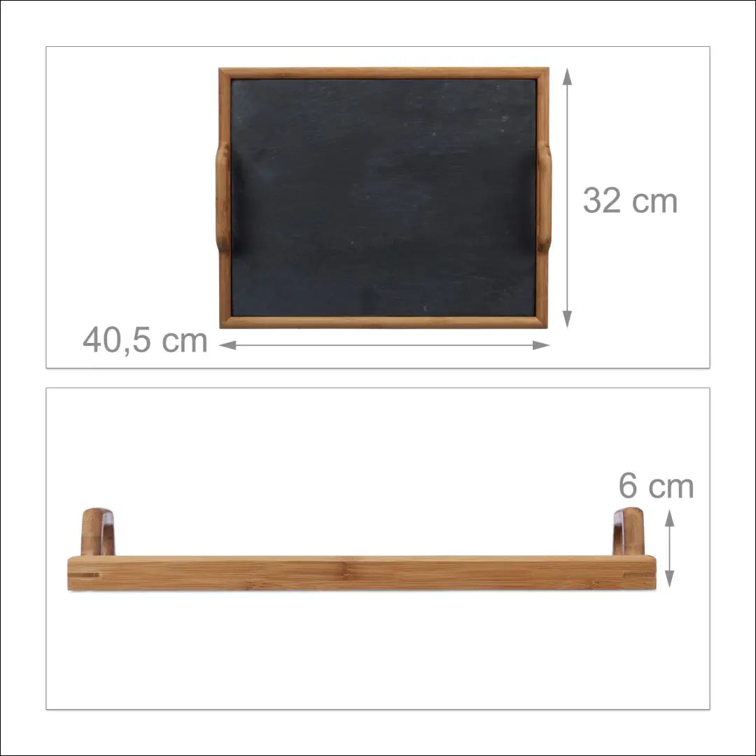 Bambukinis serviravimo padėklas DI10866 - €20 Save 50% __label:Pristatymas 1-2 d.d., color-juoda, color-ruda, indai,