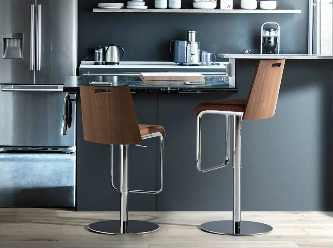 Baro kėdė “Angel Cerdá ’ VI1008 - €324 Save 55% __label:Pristatymas 1-2 d.d., baro-kedes, color-ruda, color-sidabrine,