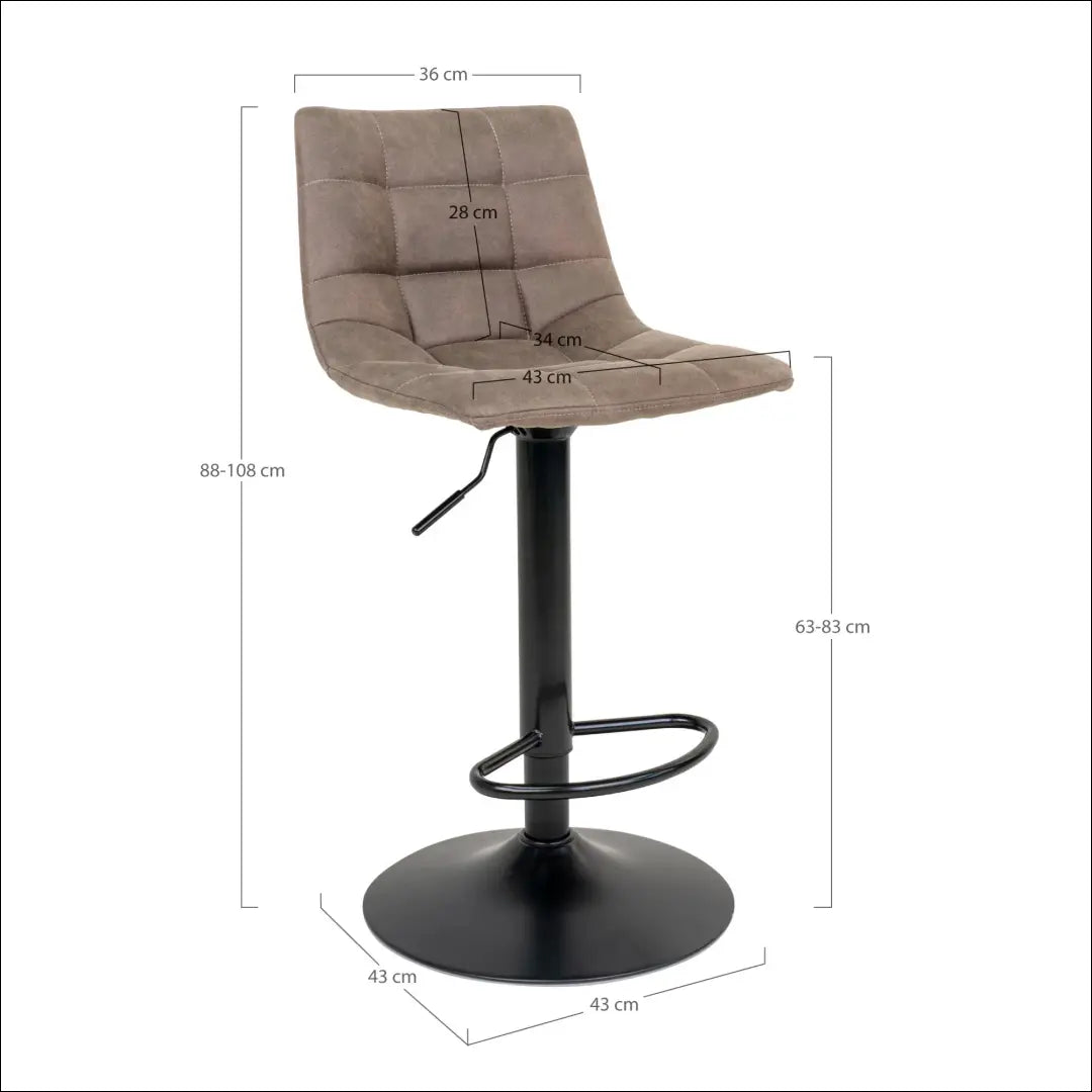 Baro kėdė mikropluošto šviesiai ruda juodos kojelės RD050 - €104 Save 15% 100-200, __label:Pristatymas 5-14 d.d., Bar &