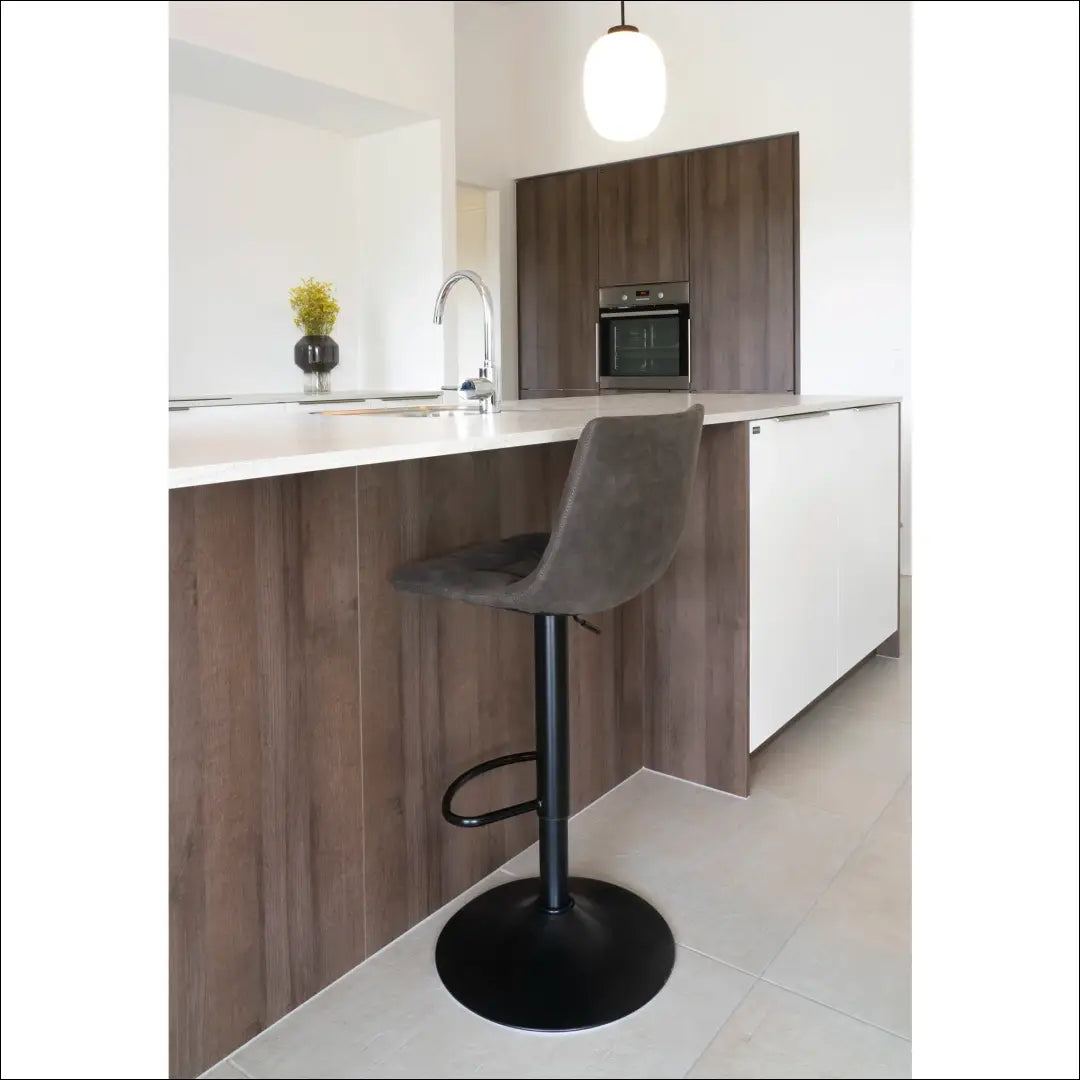 Baro kėdė mikropluošto tamsiai pilka juodos kojelės RD051 - €104 Save 15% 100-200, __label:Pristatymas 5-14 d.d., Bar &