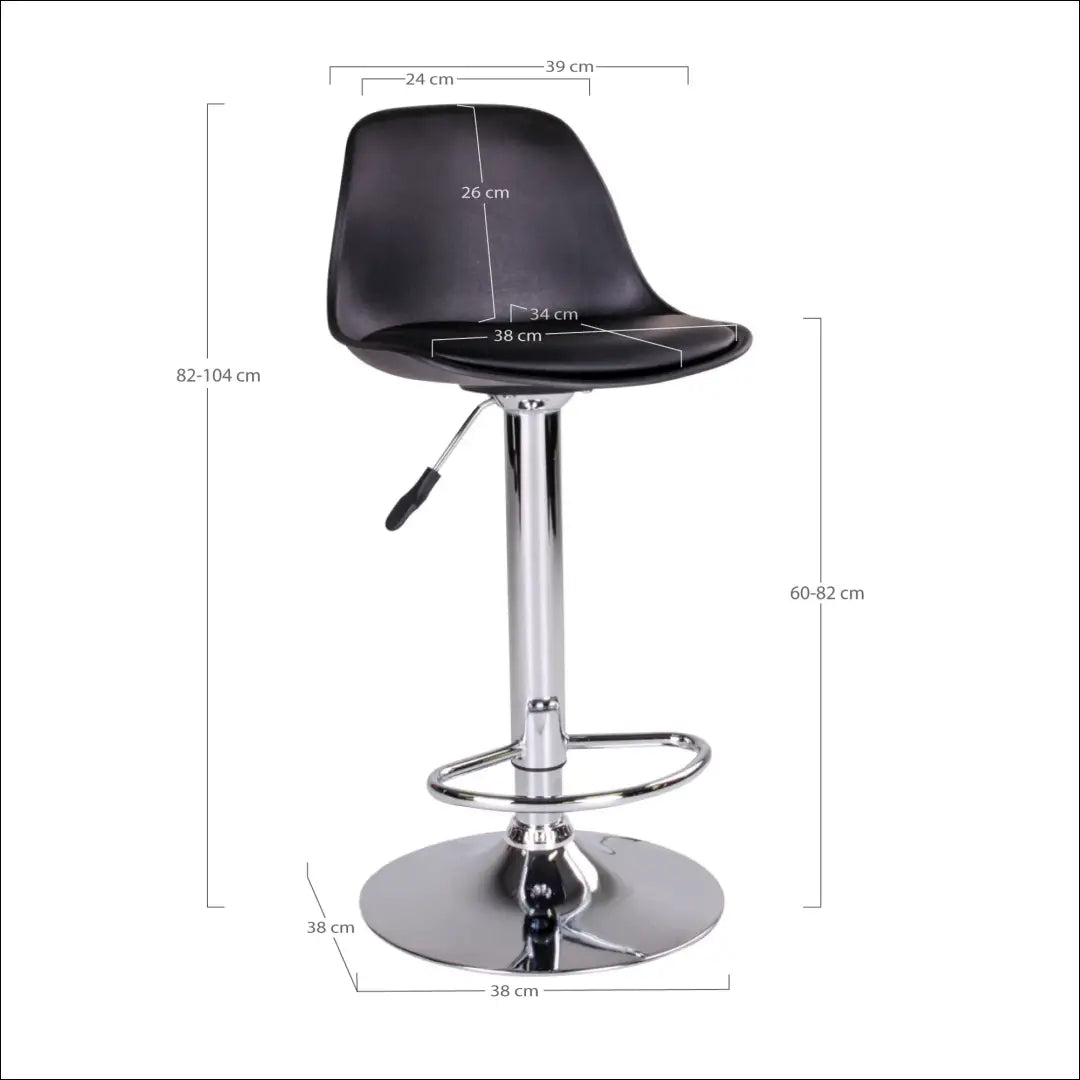 Baro kėdė PU oda juoda chromuotos kojelės RD003 - €70 Save 15% 50-100, __label:Pristatymas 5-14 d.d., Bar & Counter