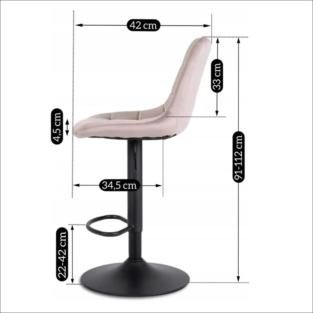 Baro kėdė su veliūro audiniu rožinės spalvos TE246 - €47 Save 15% 25-50, __label:Pristatymas 5-14 d.d., elite, Hokery,