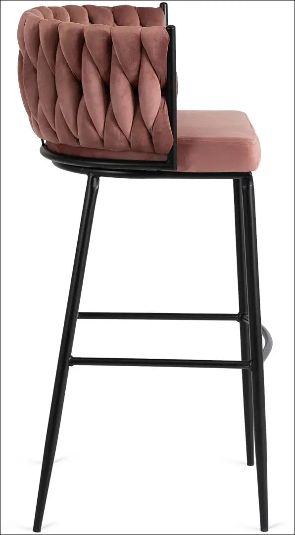 Baro kėdė su veliūro audiniu rožinės spalvos TE281 - €89 Save 15% 50-100, __label:Pristatymas 5-14 d.d., elite, Hokery,