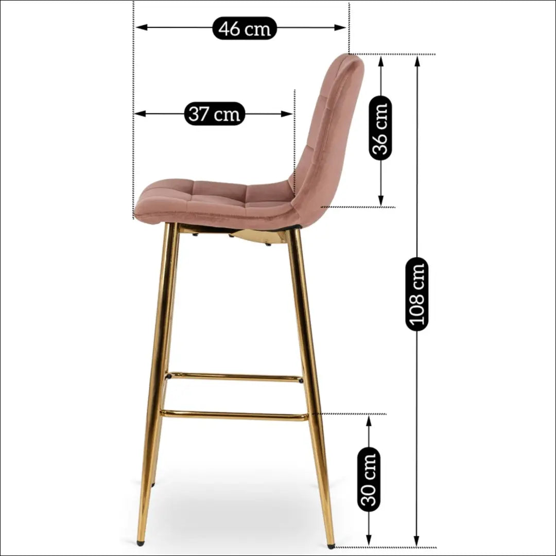 Baro kėdė su veliūro audiniu rožinės spalvos TE364 - €68 Save 15% 50-100, __label:Pristatymas 5-14 d.d., elite, Hokery,