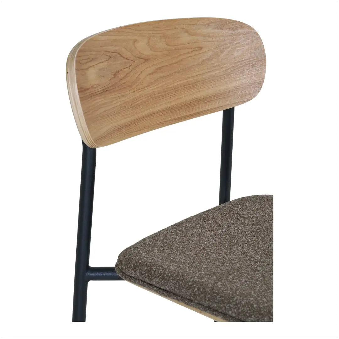 Baro kėdė uosio medienos atlošas ruda sėdynė su juodomis kojelėmis RD067 - €111 Save 15% 100-200, __label:Pristatymas