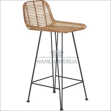 Įkelti vaizdą į galerijos rodinį, Baro kėdė VI068 - €55 Save 80% 50-100, color-juoda, color-ruda, material-metalas, material-rotangas Grožio
