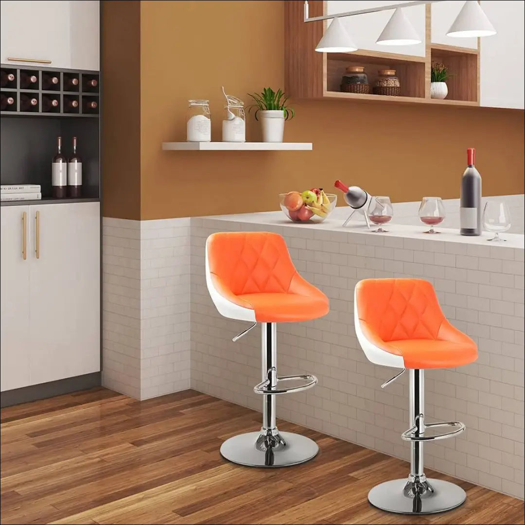 Baro kėdė VI1040 - €53 Save 50% 50-100, __label:Pristatymas 1-2 d.d., baro-kedes, color-balta, color-oranzine €50