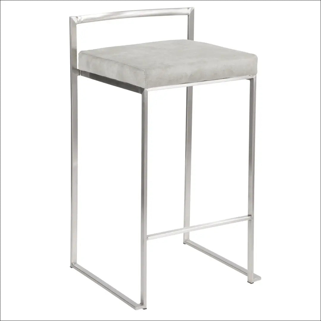 Baro kėdė VI1089 - €60 Save 50% 50-100, __label:Pristatymas 1-2 d.d., baro-kedes, color-pilka, color-sidabrine €50