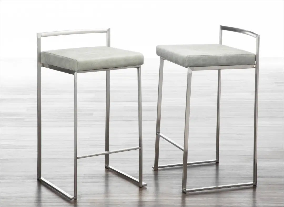 Baro kėdė VI1089 - €60 Save 50% 50-100, __label:Pristatymas 1-2 d.d., baro-kedes, color-pilka, color-sidabrine €50