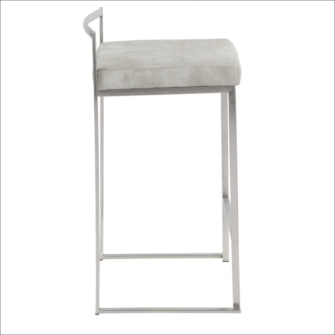 Baro kėdė VI1089 - €60 Save 50% 50-100, __label:Pristatymas 1-2 d.d., baro-kedes, color-pilka, color-sidabrine €50