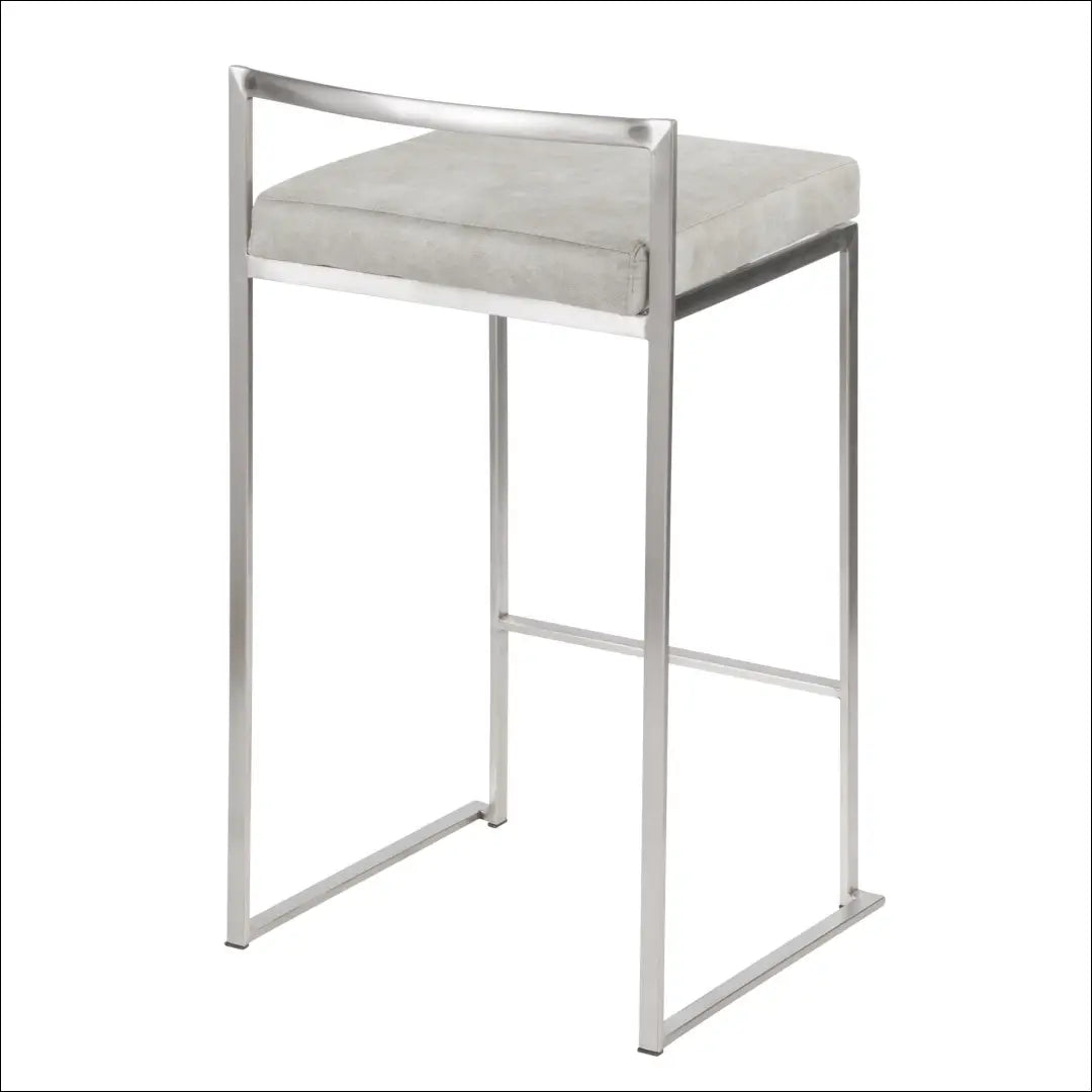 Baro kėdė VI1089 - €60 Save 50% 50-100, __label:Pristatymas 1-2 d.d., baro-kedes, color-pilka, color-sidabrine €50