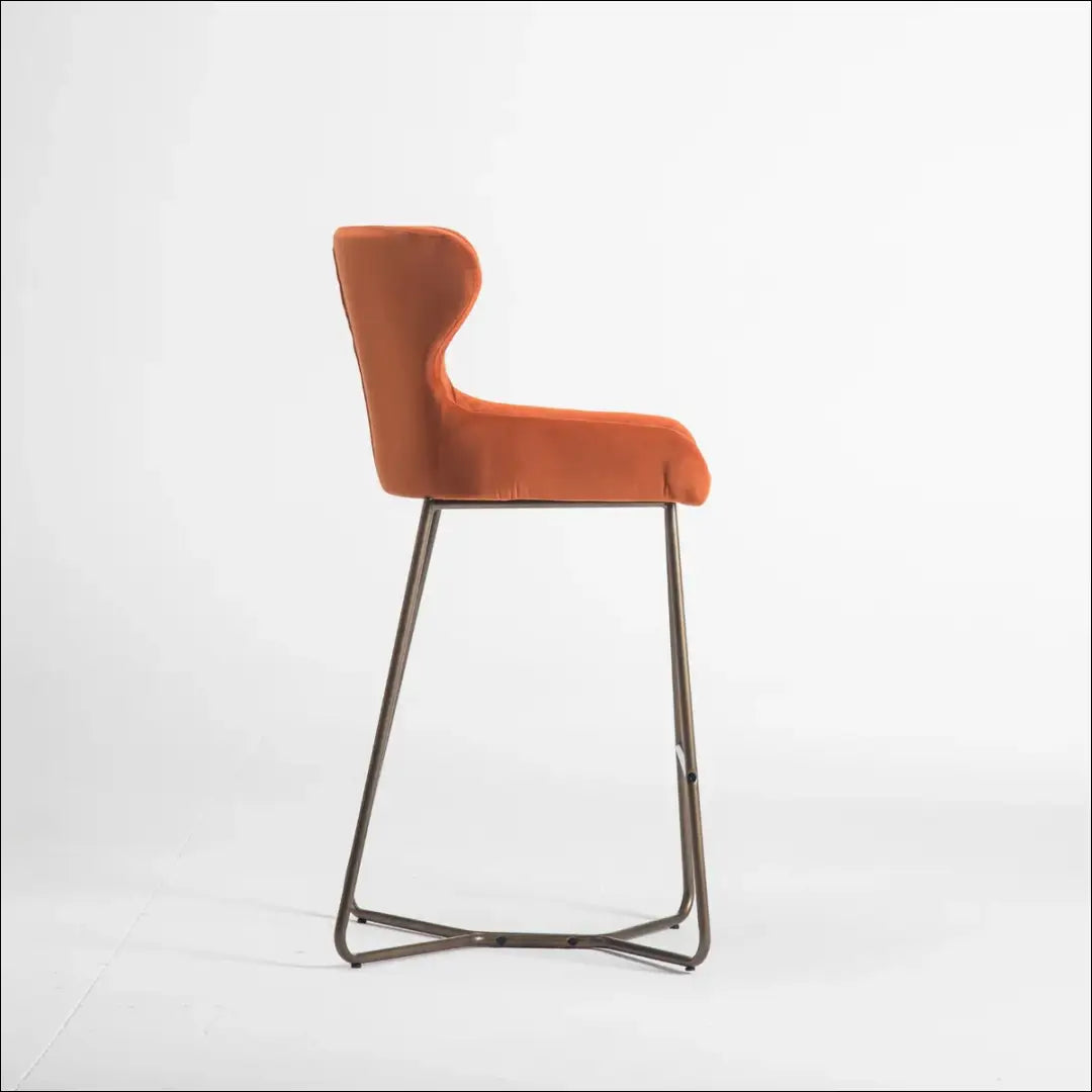 Baro kėdė VI1097 - €89 Save 55% 50-100, __label:Pristatymas 1-2 d.d., baro-kedes, color-oranzine, material-aksomas €50