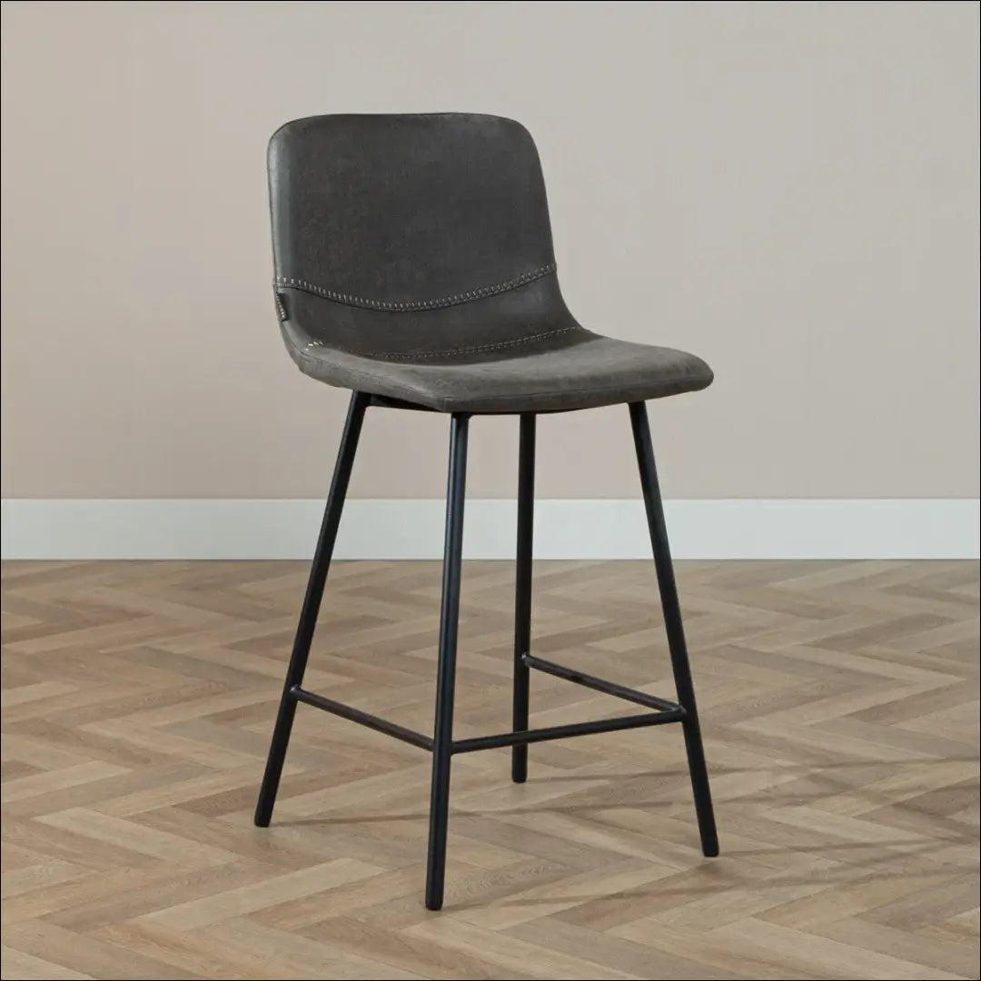 Baro kėdė VI1100 - €67 Save 50% 50-100, __label:Pristatymas 1-2 d.d., baro-kedes, color-pilka, material-dirbtine-oda