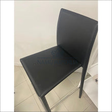 Įkelti vaizdą į galerijos rodinį, Baro kėdė VI129 - €59 Save 65% 50-100, baro-kedes, color-juoda, color-sidabrine, material-eko-oda kėdės | Namų
