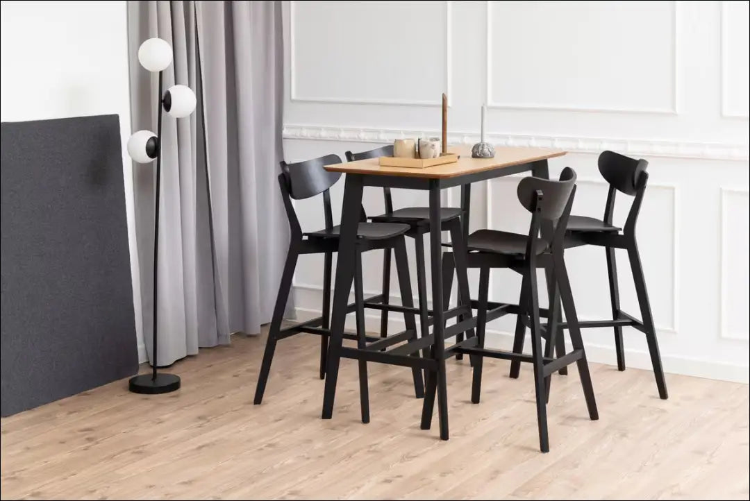 Baro kėdė VI1410 - €70 Save 50% 50-100, __label:Pristatymas 1-2 d.d., baro-kedes, color-juoda, material-mediena €50