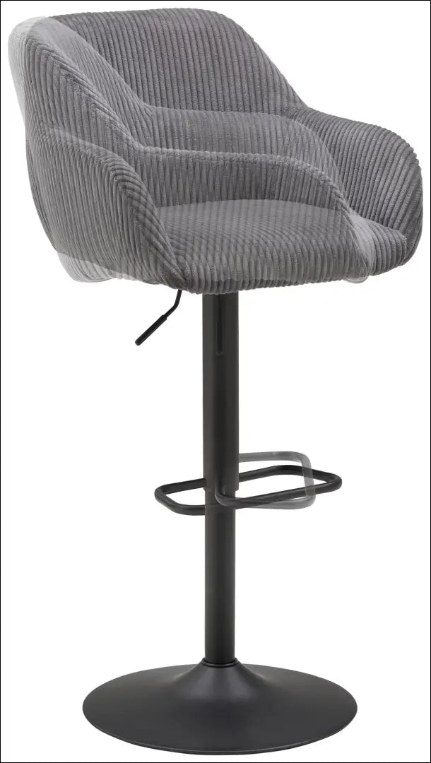 Baro kėdė VI1575 - €74 Save 50% 50-100, __label:Pristatymas 1-2 d.d., baro-kedes, color-pilka, material-aksomas Aksomas