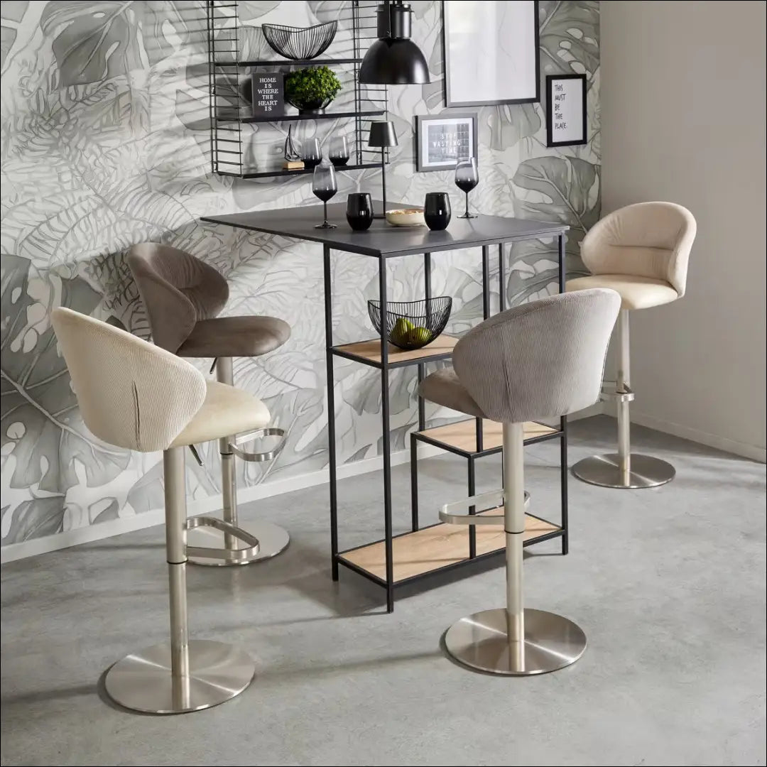 Baro kėdė VI1620 - €66 Save 50% 50-100, __label:Pristatymas 1-2 d.d., baro-kedes, color-smelio, material-aksomas