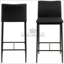 Įkelti vaizdą į galerijos rodinį, Baro kėdė VI510 - €39 Save 60% 25-50, baro-kedes, color-juoda, color-pilka, material-gobelenas kėdės | Namų
