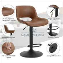 Įkelti vaizdą į galerijos rodinį, Baro kėdė VI608 - €75 Save 50% 50-100, baro-kedes, color-juoda, color-ruda, material-dirbtine-oda kėdės | Namų
