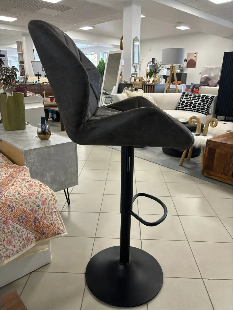 Baro kėdė VI782 - €48 Save 65% 25-50, __label:Pristatymas 1-2 d.d., baro-kedes, color-juoda, color-pilka Ruda / Eko oda