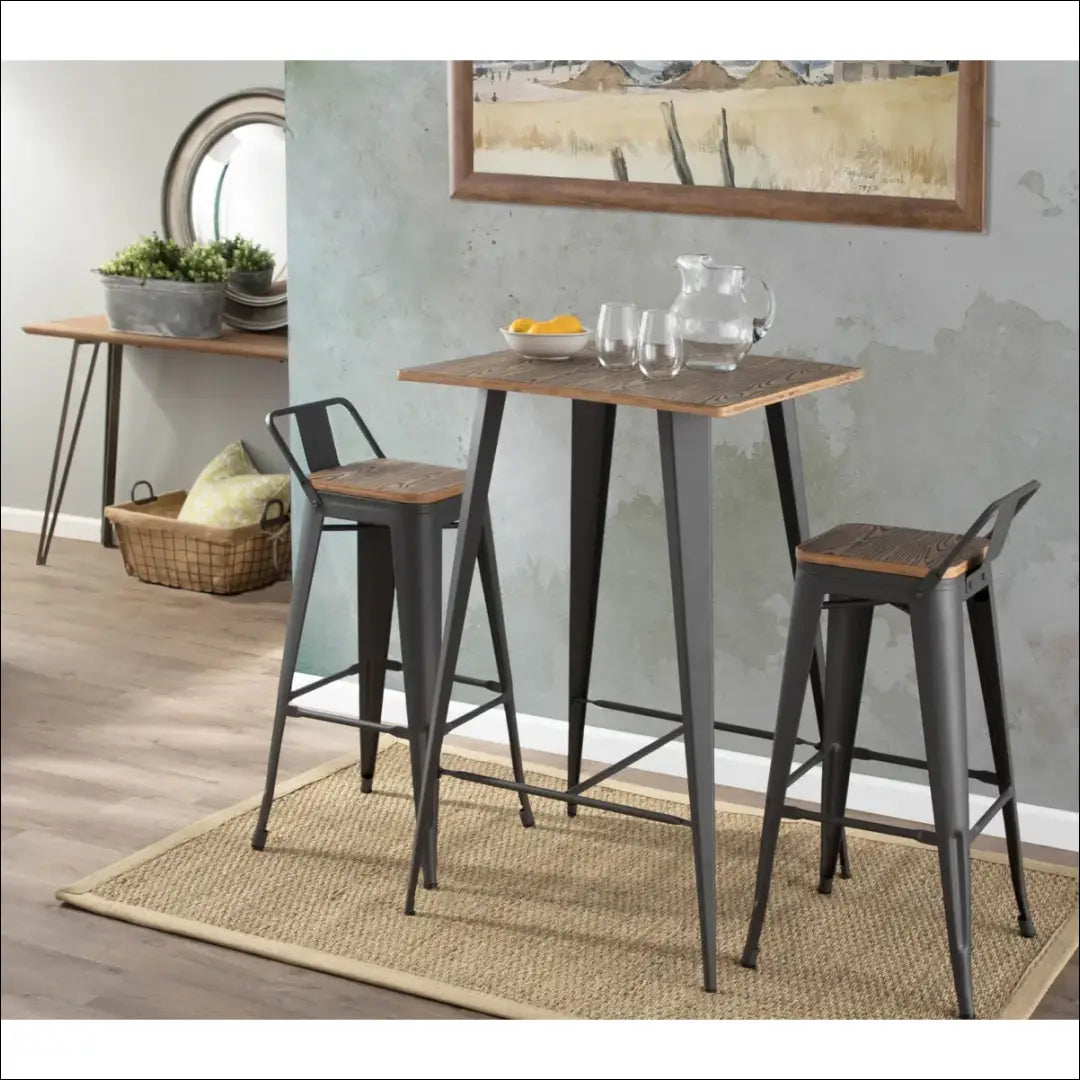 Baro kėdė VI980 - €65 Save 55% 50-100, __label:Pristatymas 1-2 d.d., baro-kedes, color-pilka, color-ruda €50 to €100