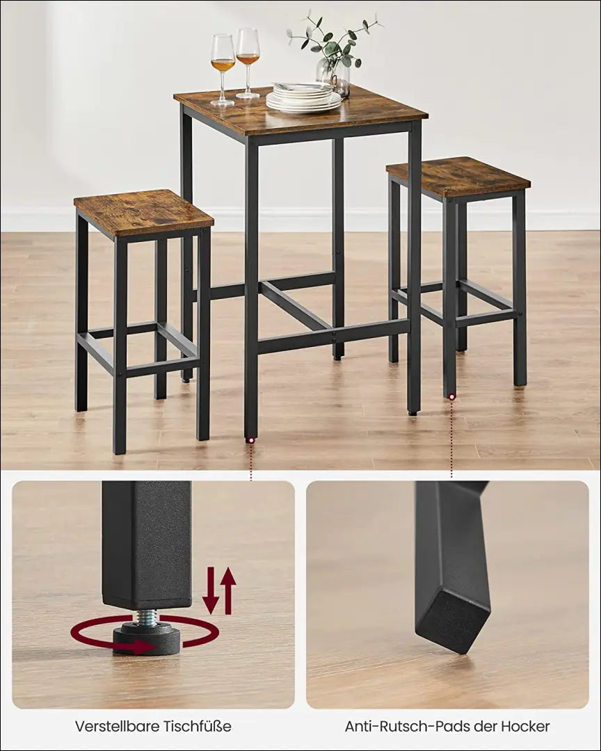 Baro stalas su kėdėmis komplektas SM126 - €147 Save 40% 100-200, __label:Pristatymas 5-14 d.d., baro-kedes, notouch30,