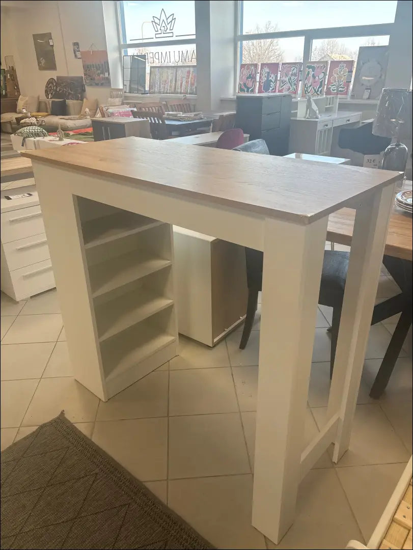 Baro stalas VI1221 - €67 Save 55% 50-100, __label:Pristatymas 1-2 d.d., color-balta, material-mediena, pazeistas €50