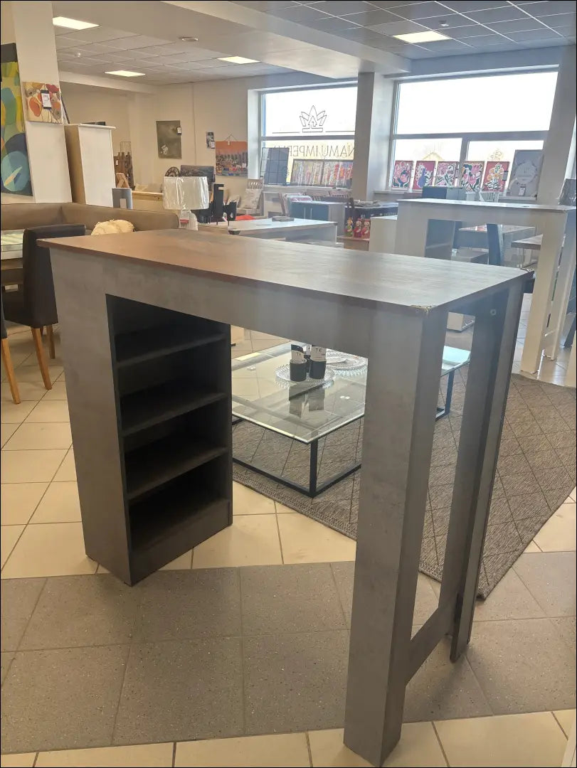 Baro stalas VI1222 - €74 Save 50% 50-100, __label:Pristatymas 1-2 d.d., baro-stalas, color-pilka, color-ruda €50