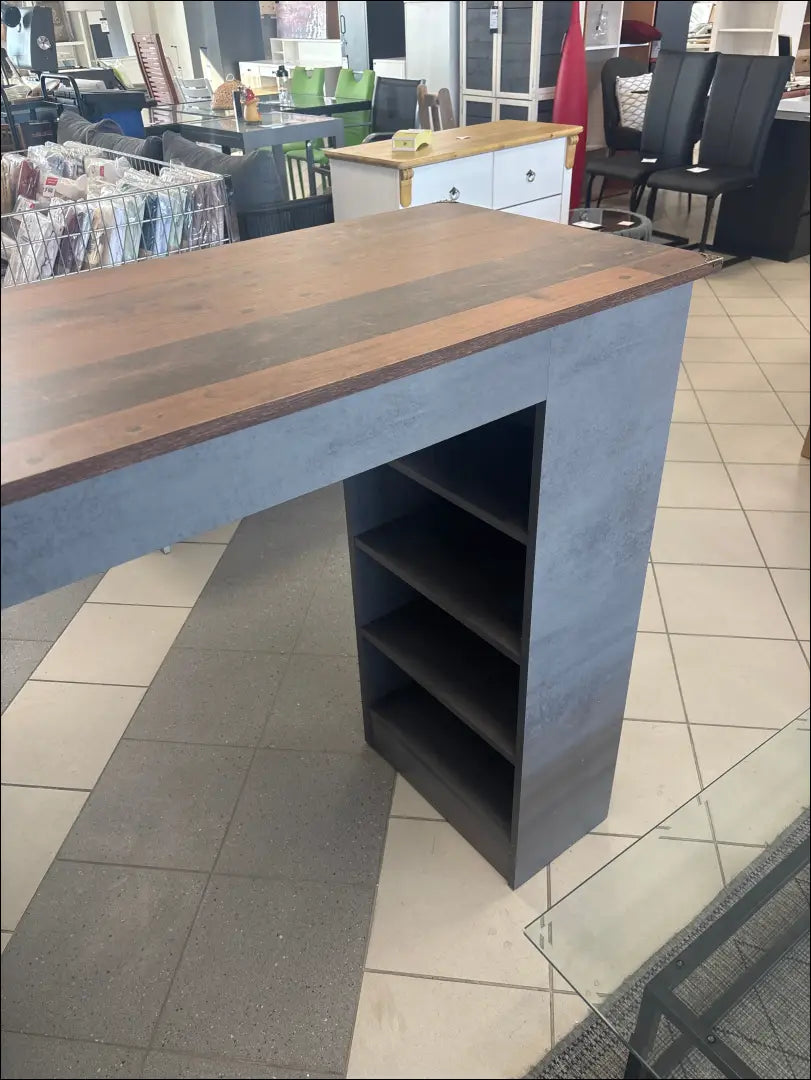 Baro stalas VI1222 - €74 Save 50% 50-100, __label:Pristatymas 1-2 d.d., baro-stalas, color-pilka, color-ruda €50