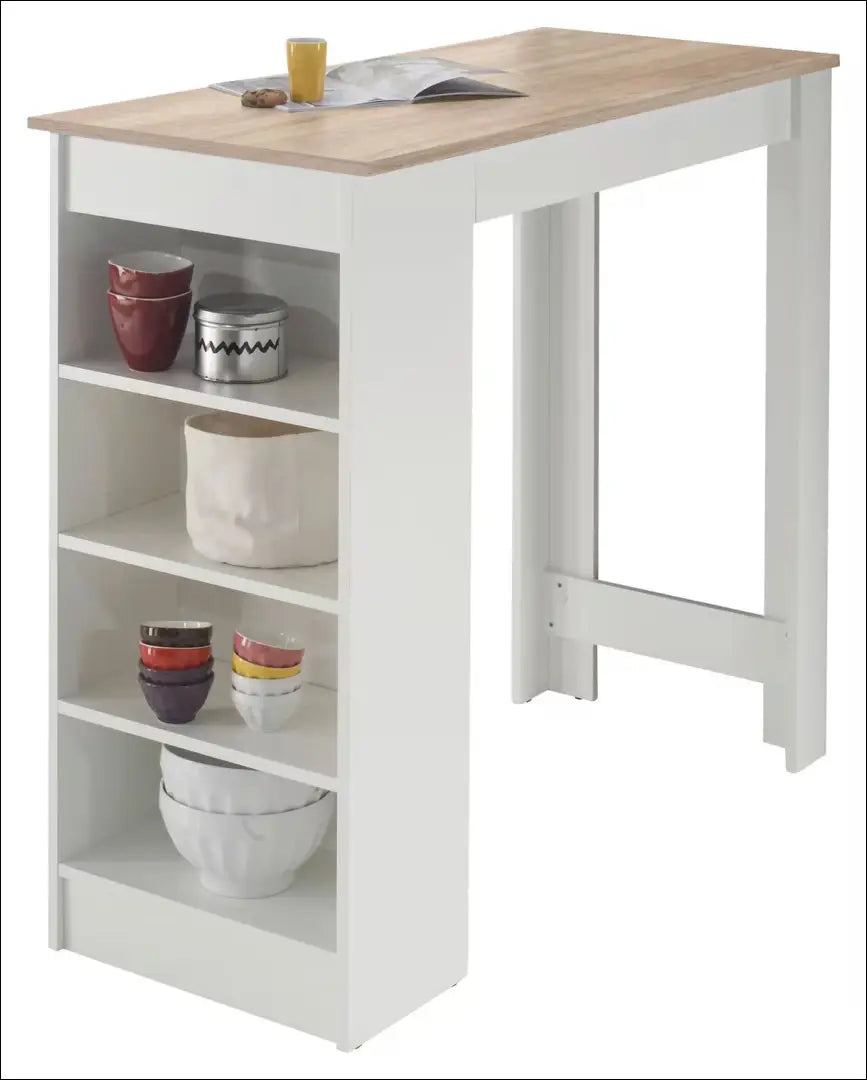 Baro stalas VI1381 - €75 Save 50% 50-100, __label:Pristatymas 1-2 d.d., baro-stalas, color-balta, color-ruda €50
