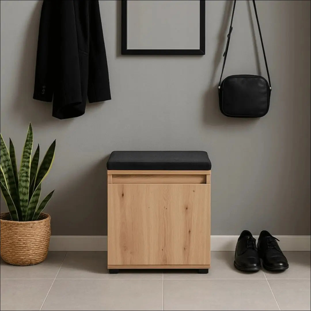 Batų spintelė iš MDF ąžuolo spalvos / grafito 50 cm TE793 - €88 Save 15% 50-100, __label:Pristatymas 5-14 d.d., elite,