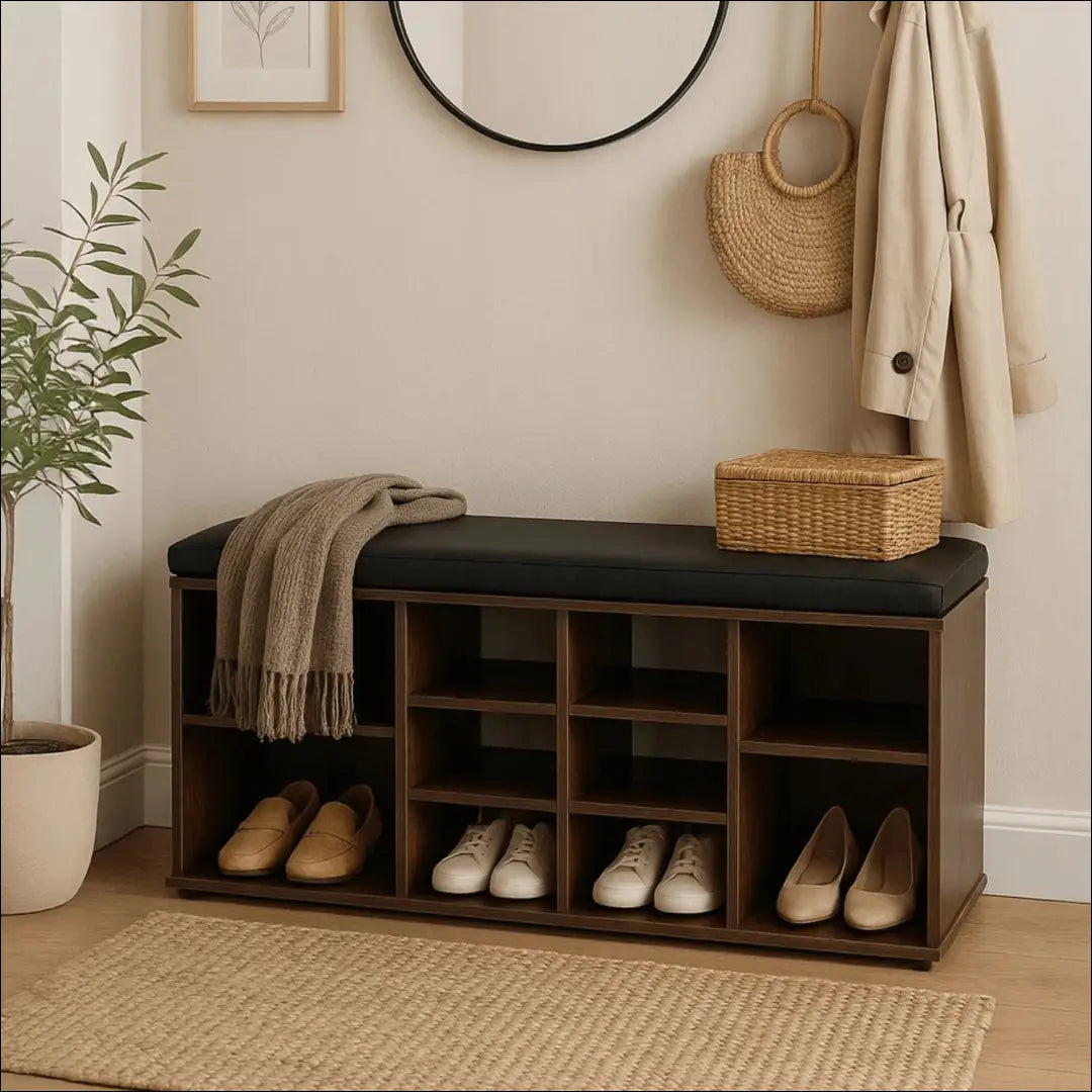 Batų spintelė juodos spalvos / ąžuolo 104 cm TE1090 - €90 Save 15% 50-100, __label:Pristatymas 5-14 d.d., elite,