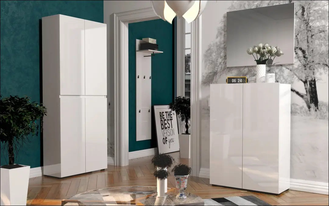 Batų spintelė KI1535 - €95 Save 50% 50-100, __label:Pristatymas 1-2 d.d., batu-lentyna, batu-spintele, color-balta €50