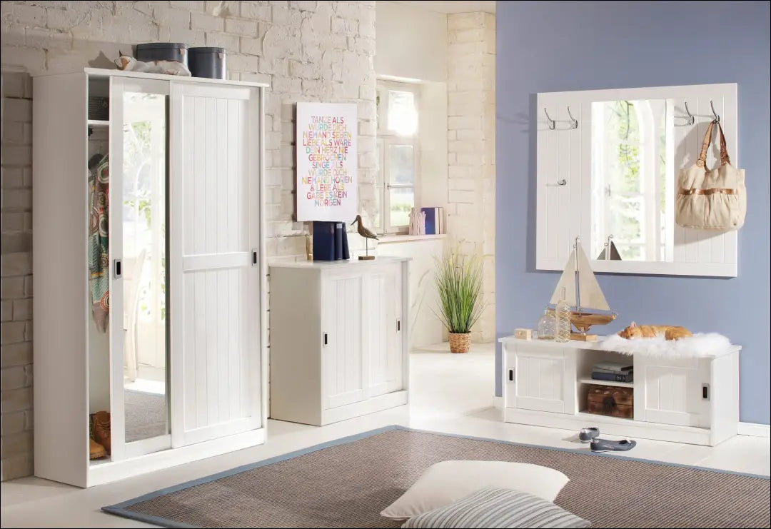 Batų spintelė KI1545 - €145 Save 50% 100-200, __label:Pristatymas 1-2 d.d., batu-lentyna, batu-spintele, color-balta