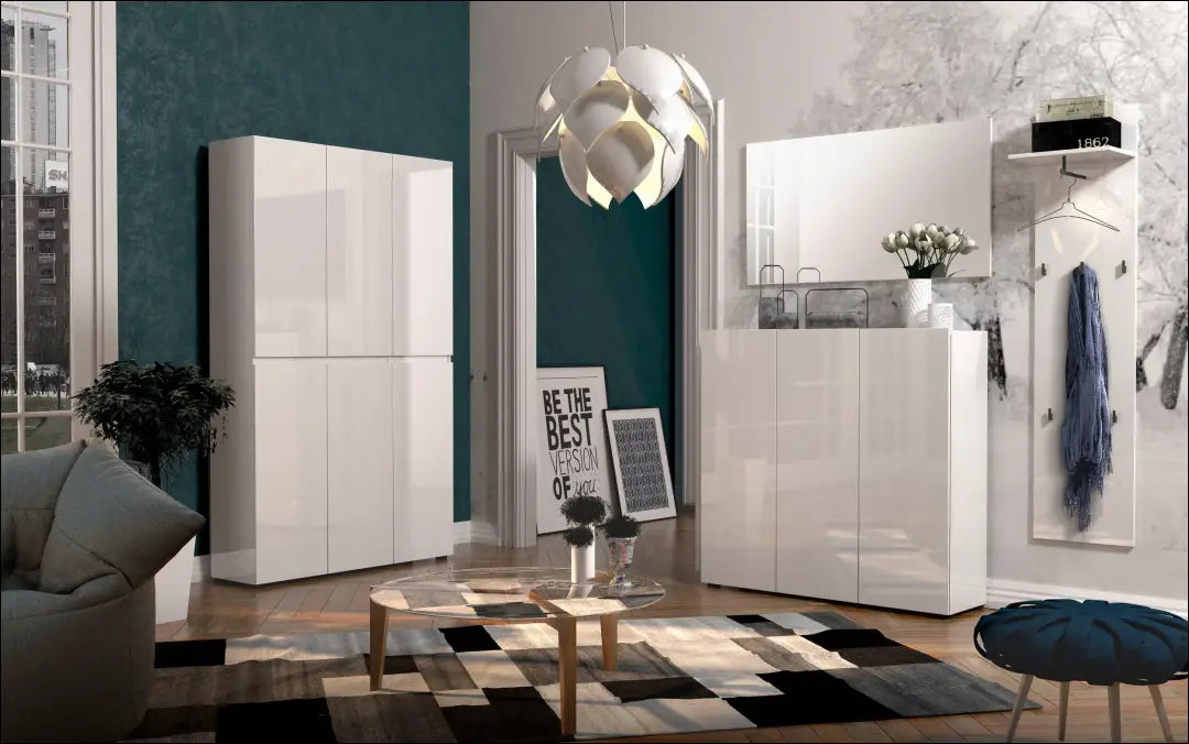 Batų spintelė KI1681 - €105 Save 50% 100-200, __label:Pristatymas 1-2 d.d., color-balta, material-mediena, pazeistas