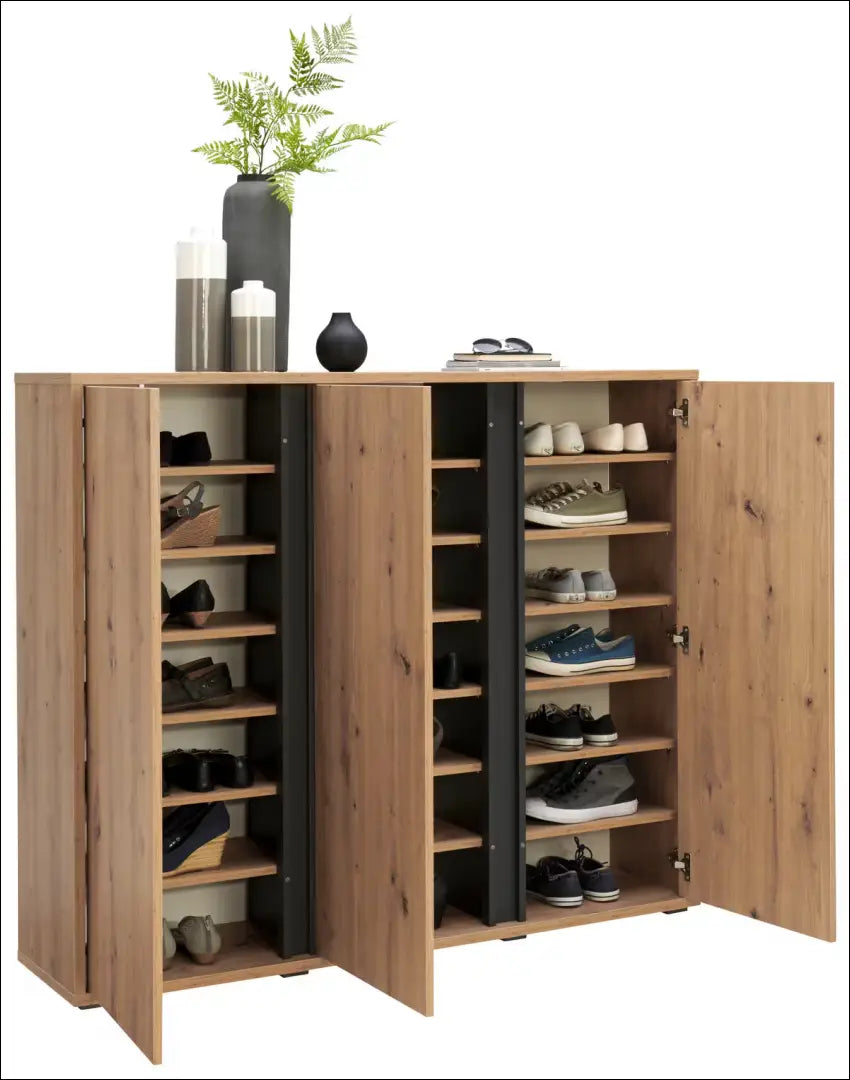 Batų spintelė KI1677 - €210 Save 50% __label:Pristatymas 1-2 d.d., batu-spintele, color-pilka, color-ruda, komodos Virš
