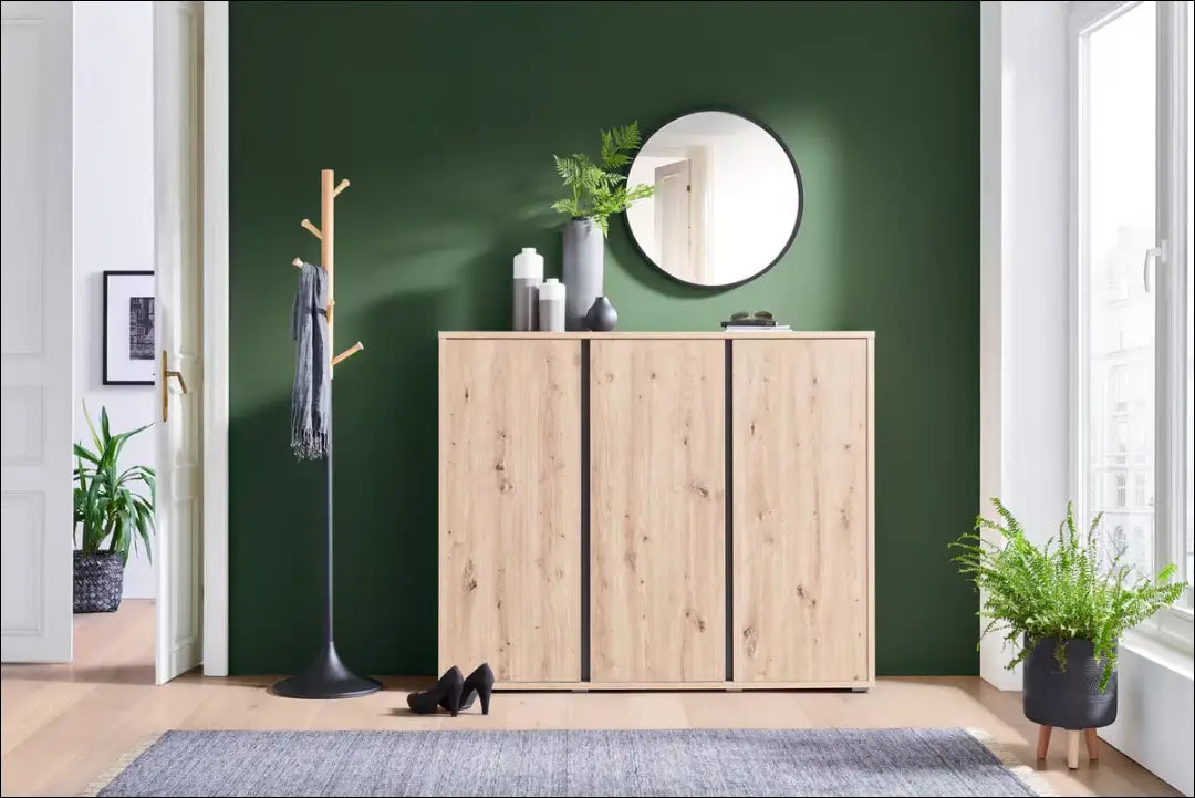 Batų spintelė KI1677 - €210 Save 50% __label:Pristatymas 1-2 d.d., batu-spintele, color-pilka, color-ruda, komodos Virš
