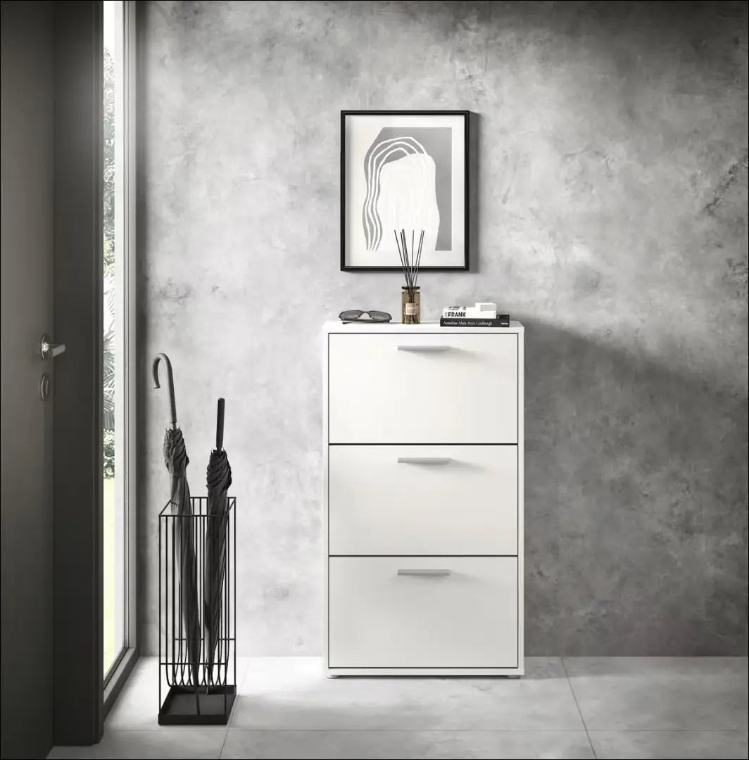 Batų spintelė KI1762 - €49 Save 50% 25-50, __label:Pristatymas 1-2 d.d., batu-lentyna, batu-spintele, color-balta €25