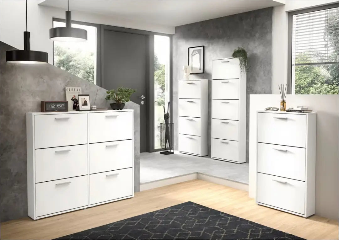 Batų spintelė KI1762 - €49 Save 50% 25-50, __label:Pristatymas 1-2 d.d., batu-lentyna, batu-spintele, color-balta €25