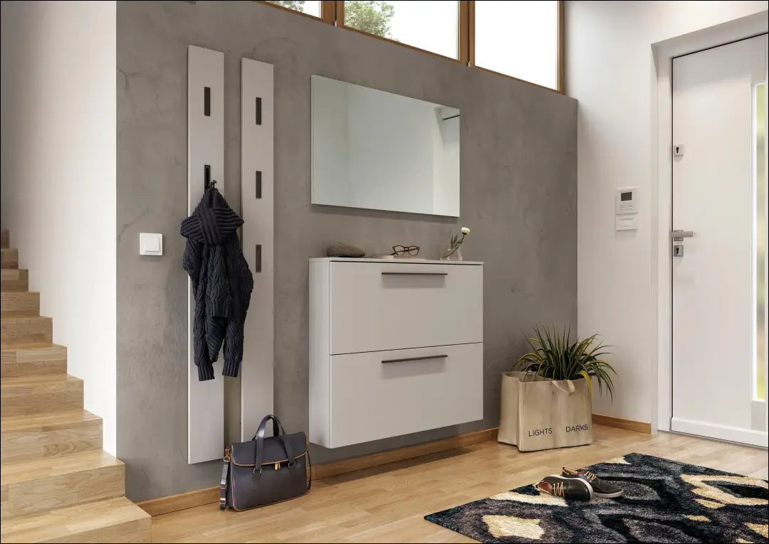 Batų spintelė KI1771 - €130 Save 55% 100-200, __label:Pristatymas 1-2 d.d., color-smelio, material-mediena, pazeistas